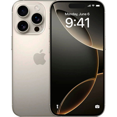 Смартфон Apple iPhone 16 Pro Max (eSIM) 1 ТБ натуральный титан